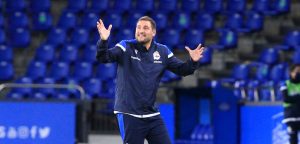 Manu Sánchez en un partido del Dépor Abanca