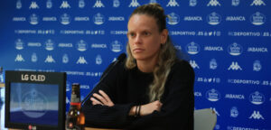 Irene Ferreras en la previa del Espanyol vs Dépor Abanca