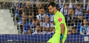 Germán Parreño durante el Leganés - Deportivo